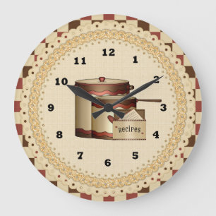 Kochgeschirr Küchenspass Wanduhr