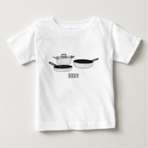 Kochgeschirr-Sets Cartoon-Illustration Baby T-shirt