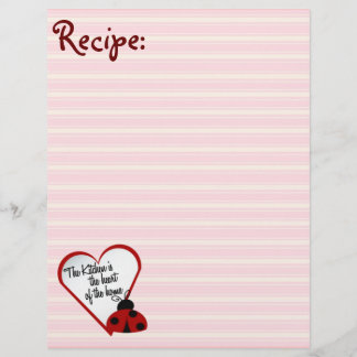 Kochherz von Zuhause Ladybug Rezept Papier