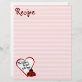 Kochherz von Zuhause Ladybug Rezept Papier (Vorne/Hinten)