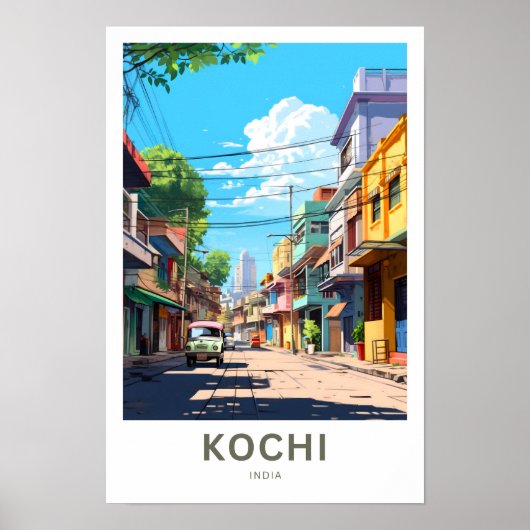 Kochi India Travel Print Poster (Vorne)