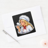 Köchin-Illustration Aufkleber (Umschlag)