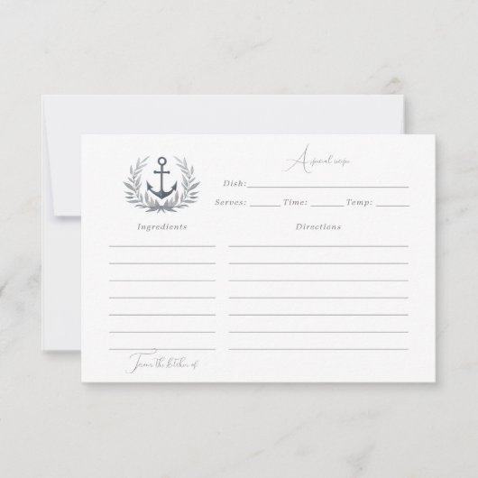 Kochkarte Dankeskarte (Vorderseite)