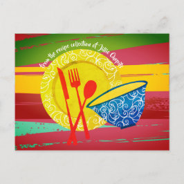 Kochkarte für asiatische Kochkunst Postkarte