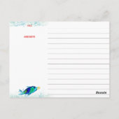 Kochkarte für Fischfrüchte Postkarte (Rückseite)