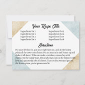 Kochkarte für Kochbücher vom Steg mit Mixer Einladung (Rückseite)