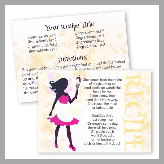 Kochkarte für magische Märchen Einladung