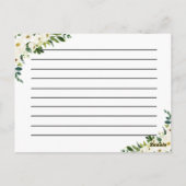 Kochkarte für Weißblumenfresken Postkarte (Rückseite)