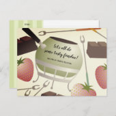 Kochkarte mit Groovy Fondue zum Kochen Postkarte (Vorne/Hinten)