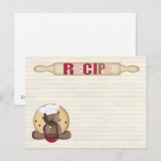 Kochkarte Postkarte (Vorne/Hinten)