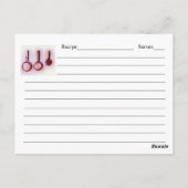 Kochkarte Postkarte (Rückseite)