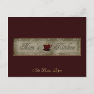 Kochkarten der Mama Postkarte