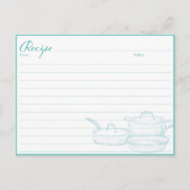 Kochkarten für Familienrezepte Hauswärmespeicher Postkarte