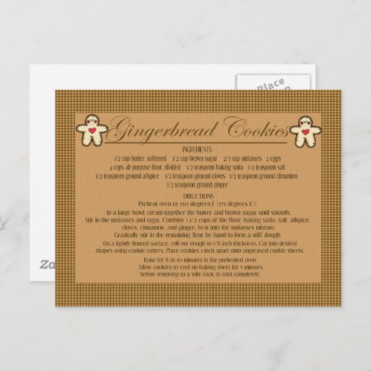 Kochkarten Postkarte (Vorne/Hinten)