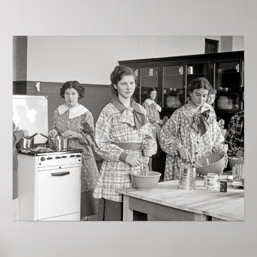 Kochklasse, 1935. Vintages Foto Poster (Vorne)