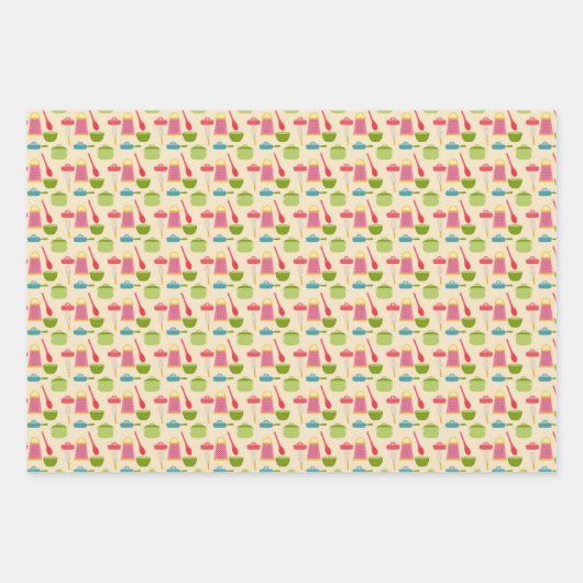 Kochküche, Packpapier 4, Geschenkpapier Set (Vorderseite 2)