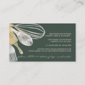 Kochküche Utensil Elegant Bäckerei Elfenbeinküche Visitenkarte (Rückseite)