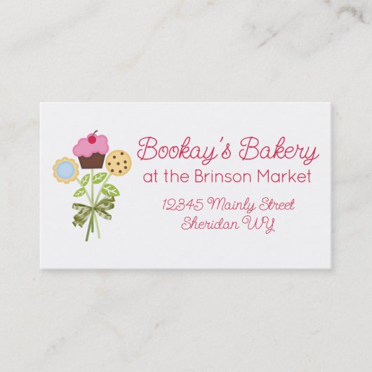 Kochkuchen-Kuchen-Backenkarte Visitenkarte (Vorderseite)