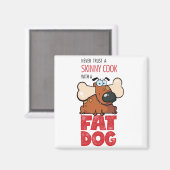 Kochkunst mit Fett-Hund - Magnet 2 (Vorderseite/Rückseite)