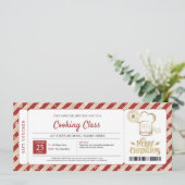 Kochkurse Weihnachtsgeschenkgutschein Einladung (Stehend Vorderseite)