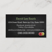 Kochlehrer/Koch Visitenkarte (Rückseite)