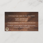 Kochlehrer/Koch Visitenkarte (Rückseite)