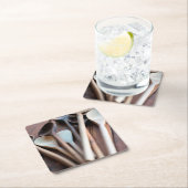 Kochlöffel Rechteckiger Pappuntersetzer (Vor Ort)