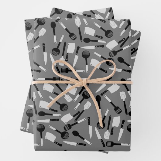 Kochmuster Geschenkpapier Set (Beispiel)