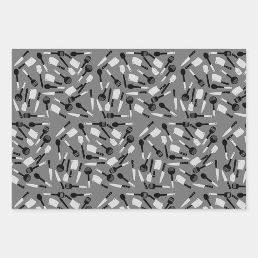 Kochmuster Geschenkpapier Set (Vorderseite)