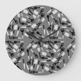 Kochmuster Große Wanduhr