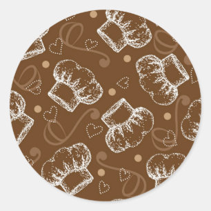 Kochmuster mit Koch Runder Aufkleber