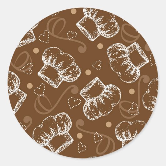 Kochmuster mit Koch Runder Aufkleber (Vorderseite)