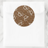 Kochmuster mit Koch Runder Aufkleber (Tasche)