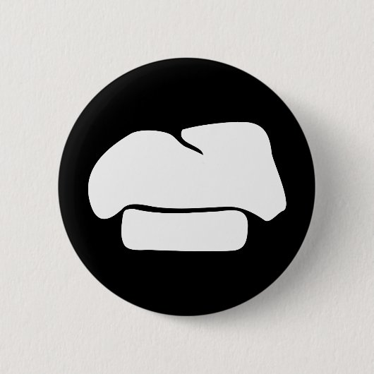 Kochmütze Silhouette Button (Vorderseite)