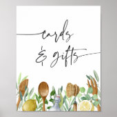 Kochnische Brautparty Karten und Geschenke Untersc Poster (Vorne)