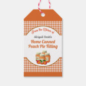 Kochnische Pfirsichfruchtgeschenk Tag Geschenkanhänger (Vorderseite)