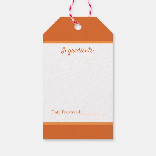 Kochnische Pfirsichfruchtgeschenk Tag Geschenkanhänger (Rückseite)