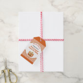 Kochnische Pfirsichfruchtgeschenk Tag Geschenkanhänger (Mit Garn)