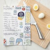 Kochnische Teetuchvermessung Geschirrtuch (Viertel Falte)