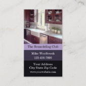 Kochnische und Badewanne - Umzugskarte Visitenkarte (Vorderseite)