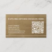 Kochnische Unternehmer Schreinerei Zimmermann Mode Visitenkarte (Rückseite)