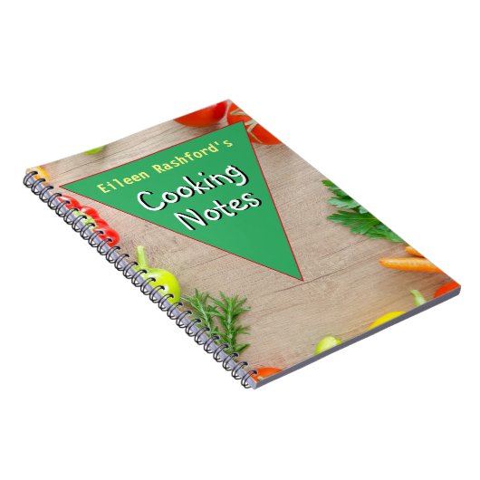 Kochnotizen mit dem Namen des Empfängers Notizblock (Rechte Seite)