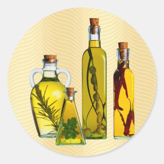 Kochöle Runder Aufkleber (Vorderseite)