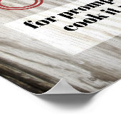 Kochplakat kochen Sie selbst Poster (Ecke)