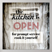 Kochplakat kochen Sie selbst Poster