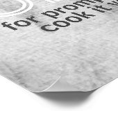 Kochplakat kochen Sie selbst Poster (Ecke)