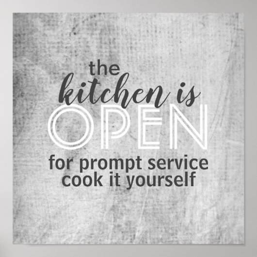 Kochplakat kochen Sie selbst Poster (Vorne)