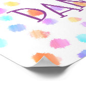 Kochplakat tanzen Zitat bunte Aquarellfarben Poster (Ecke)