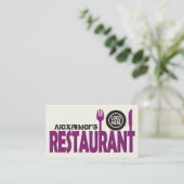 Kochplatte lila schwarzes Elfenbein Visitenkarte (Stehend Vorderseite)