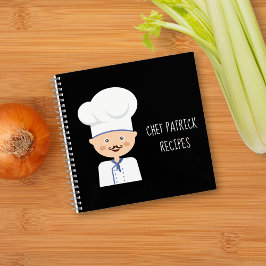 Kochrezept - Cartoon-Rezept für Küchenchef Notizblock